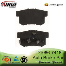 D1086-7418 Premium Ceramic or Semi-Metallic Brake Pads for Honda Accord and Crosstour